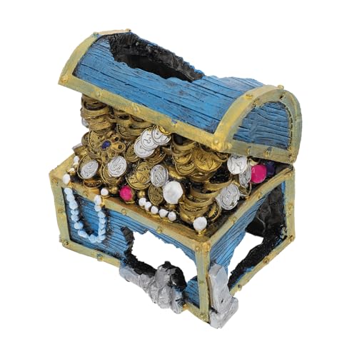 TOPPERFUN Fischglas Dekoration Schatztruhe aus Resin Aquarium Ornament Farbenfrohes Fish Tank Craft Lebensechte Aquarium Deko für Versteck und Spiel für Zuhause und Büro TOPPERFUN Fischglas Dekoration Schatztruhe aus Resin Aquarium Ornament Farbenfrohes Fish Tank Craft Lebensechte Aquarium Deko für Versteck und Spiel für Zuhause und Büro von TOPPERFUN