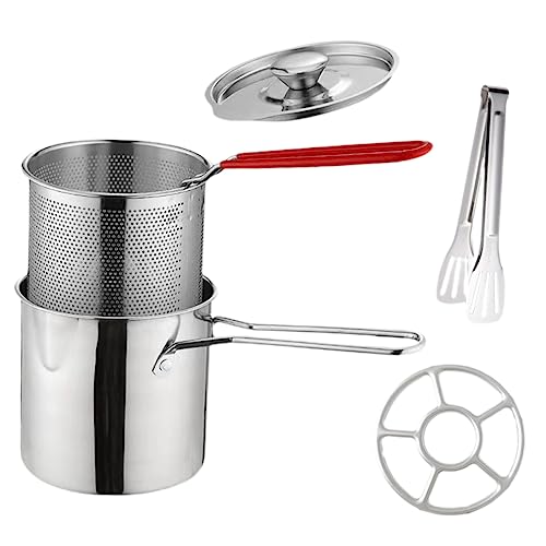 TOPPERFUN Frittierpot mit Deckel und Frittierkorb Mini Fritteuse für Hause für Pommes Tempura und Hühnchen Einfach zu Reinigen und Sicher der Anwendung TOPPERFUN Frittierpot mit Deckel und Frittierkorb Mini Fritteuse für Hause für Pommes Tempura und Hühnchen Einfach zu Reinigen und Sicher der Anwendung von TOPPERFUN