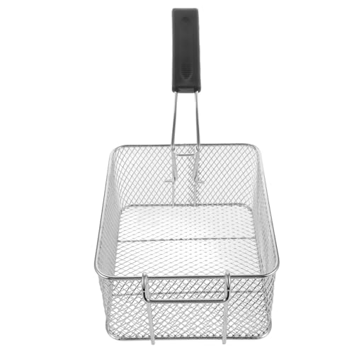 TOPPERFUN Frittierschale mit Abnehmbarem Griff Rechteckiger Frittierkorb für Hähnchen Robust Leicht zu Reinigen Vielseitig Einsetzbar für Fritteuse Spülmaschinenfest von TOPPERFUN