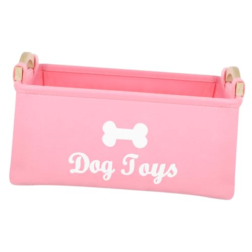 TOPPERFUN Funktionale Aufbewahrungsbox Haustiere Filz mit Holzgriff Große Haustier Spielzeugbox für Hundespielzeug und Kleinteile Organizer für Zuhause und Kinderzimmer von TOPPERFUN