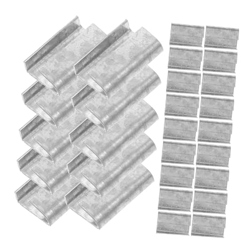 TOPPERFUN Galvanisierte Stahl Verpackungsband Verschlussklammern Manuelle Umreifung Clips für Pet Banding Zuverlässige Einfache Handhabung ohne Werkzeug für Vielseitige von TOPPERFUN