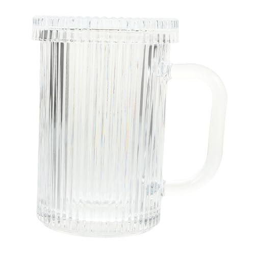 TOPPERFUN Glasbecher mit Deckel aus Hochwertigem Glas Sicher und Langlebig Vielseitig für Kaffee Tee Wasser für Heiße und Kalte Getränke Tragbarer Trinkbecher für Zuhause und Unterwegs von TOPPERFUN