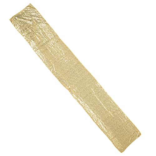 TOPPERFUN Goldene Tischdecke Tischläufer Golddekoration Tischdecke für Hochzeitsdekoration Tischdecke für Hochzeitsessen mesa de Party Table Runner Hochzeitsfeierdekoration Polyester von TOPPERFUN