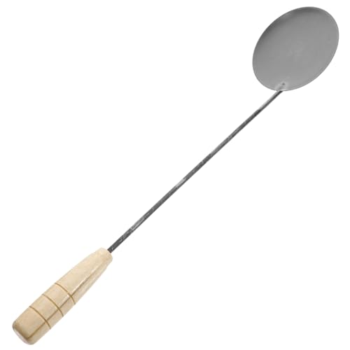 TOPPERFUN Haushalt Löffel mit Holzgriff Nicht Öllöffel zum Frittieren von Snacks für Kartoffel und Rübenpfannkuchen Ergonomisch Bedienen von TOPPERFUN