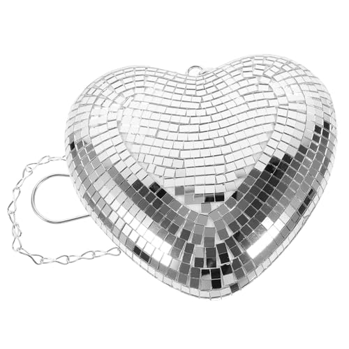 TOPPERFUN Hängende Disco Dekoration Reflektierender Herzförmiger Spiegel Für Partys Hochzeiten Und Zuhause Foto-Requisiten Für Feiern Und Versammlungen von TOPPERFUN