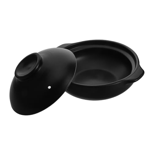 TOPPERFUN Hitzebeständiger Casserole Topf mit Deckel für Reisnudeln Suppen und Eintöpfe der Küche oder Beim von TOPPERFUN