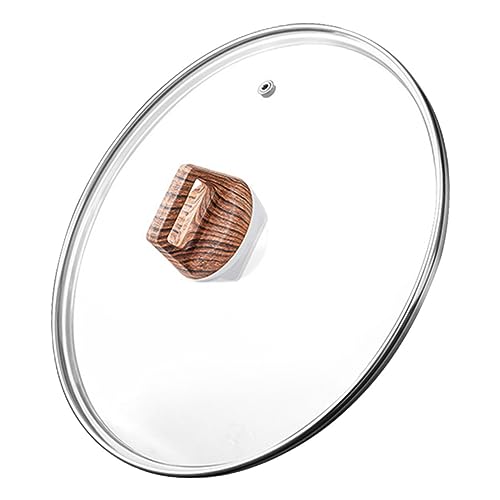 TOPPERFUN Hitzebeständiger Glasdeckel mit Edelstahlrand und Griff Praktischer Spritzschutz für Töpfe und Pfannen Passend für Kochtöpfe Küchenzubehör für Haus und Gastronomie von TOPPERFUN