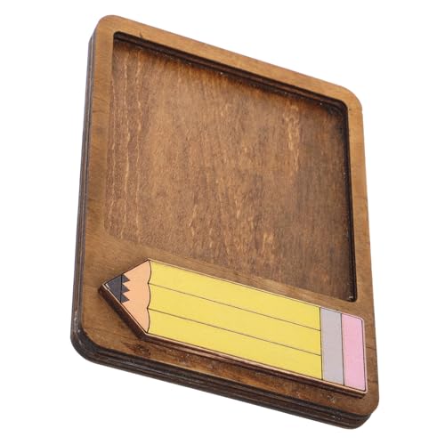 TOPPERFUN Hölzerne -Notiz-Aufbewahrungsbox Halter für Notizblöcke Notizblock-Organizer Schreibtisch-Notizblockhalter Hinweis -Pad -Halter Notizenhalter Aktenkoffer Memohalter Kaffee von TOPPERFUN