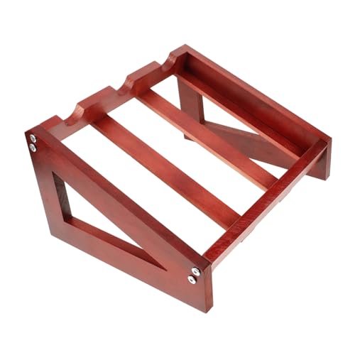 TOPPERFUN Holz Weinregal für Theke Stabiler Flaschenhalter für Rotwein Eleganter Weinaussteller für Wohnzimmer für Weinliebhaber und Sammler Geschenkidee für Weinfans von TOPPERFUN