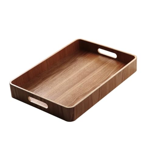 TOPPERFUN Holzpalette Nachtisch Teller modern Früchte Tabletts Essenstablett aus Holz Haushaltsnahrungsmittel Snack-Dessert-Trenntablett Kaffeehaltetablett Holzfruchtschale hölzern von TOPPERFUN