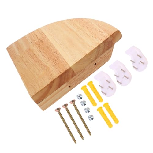 TOPPERFUN Holzpartition kleines Eckregal schwimmende Regale für die Wand Eckregale schwebend hängende Eckregale Wanddekoration Wohnzimmer eckregal wandhalterung Eckwandregal hölzern Khaki von TOPPERFUN