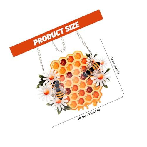 TOPPERFUN Honigwaben Hängende Wanddekoration Bienenmuster Ornament Natürliche Tür Gartendeko Imker Geschenkidee Für Wohnzimmer und Veranda von TOPPERFUN
