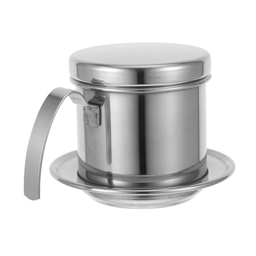 TOPPERFUN Kaffee Tropftopf Kaffeemaschine für eine Tasse Kaffeeliebhaber Kaffeemaschine im Freien Kaffeefilter für eine Tasse Einzelportionskaffeefilter Rostfreier Stahl Silber TOPPERFUN Kaffee Tropftopf Kaffeemaschine für eine Tasse Kaffeeliebhaber Kaffeemaschine im Freien Kaffeefilter für eine Tasse Einzelportionskaffeefilter Rostfreier Stahl Silber von TOPPERFUN