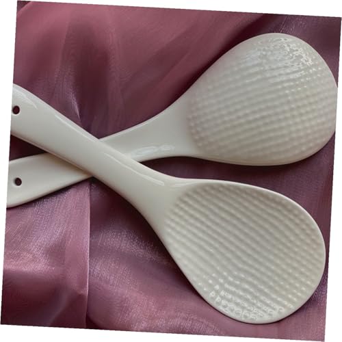 TOPPERFUN Keramik Reislöffel Antihaft Reisportionierer Haushalts Küchenwerkzeug Weiß Spatel Wiederverwendbar Vielseitig für Reis Kocher Mikrowelle Sushi Porridge von TOPPERFUN