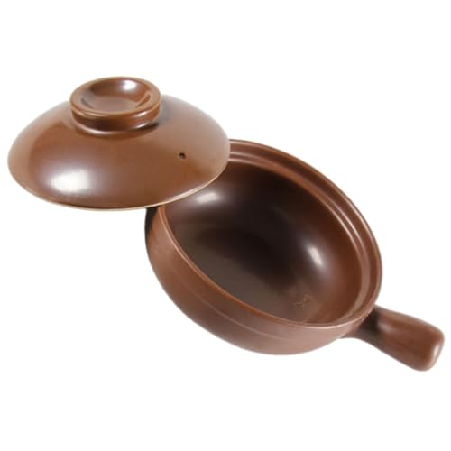 TOPPERFUN Keramik Schmortopf Hochtemperaturbeständig Schnelle Hitzeübertragung Traditioneller Haushalts Kochtopf für Suppe Nudeln und Reisgerichte Küchenhelfer für Familiengerichte von TOPPERFUN