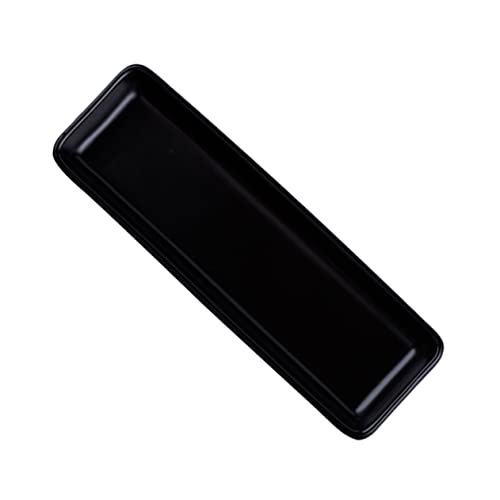 TOPPERFUN Keramikplatte Vorspeise Servierschale Snackschale Servierplatten Sushi-Platte Geschirr servieren Tabletts Servieren von Gerichten unterhaltsam weißes Tablett lange Teller Schwarz von TOPPERFUN