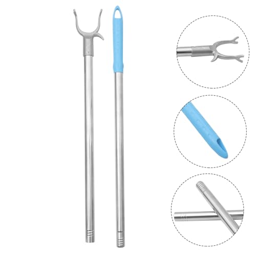 TOPPERFUN Kleiderstange mit Haken Stabiler Ausziehbarer Kleiderhalter für Schrank und Garderobe Langlebige Kleiderstange zur Platzsparenden Aufbewahrung und Erreichen von Kleidung von TOPPERFUN