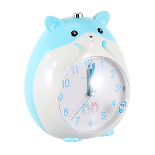 TOPPERFUN Kinderwecker Digital Jungen Und Mädchen Alarm Nachtlicht Cartoon Hamster Uhr Geräuschloses Uhrwerk Keine Batterie Inkl von TOPPERFUN