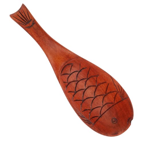 TOPPERFUN Kreativer Holz Reislöffel Fischform Ergonomischer Kochlöffel aus Hochwertigem Holz zum Servieren Reis Leicht zu Reinigen und Spülmaschinenfest die Heimische von TOPPERFUN
