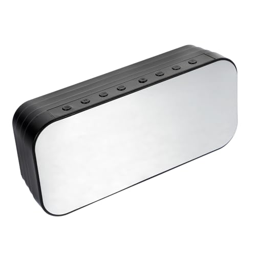 TOPPERFUN LED Digitaler Wecker mit Touch Snooze Spiegel Design Einstellbare Helligkeit Dualer USB ladeanschluss Stunden Anzeige Batteriebetrieben oder USB stromversorgung für Schlafzimmer von TOPPERFUN
