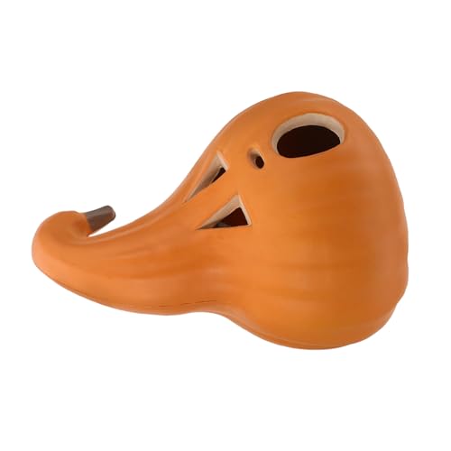 TOPPERFUN LED Halloween Kürbis Deko Leuchtender Jack O Lantern aus Robustem Kunststoff Batteriebetrieben ohne Batterien Wetterfest für Innen und Außen Gruselige Herbst-nachtbeleuchtung von TOPPERFUN