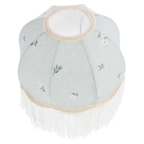 TOPPERFUN Lampenschirm Ersatz aus Stoff Dekorativer Lampenschirm für Tischlampen Geeignet für Zuhause und Hotels Halbkreisform mit Grünen Blumenmustern und Fransen TOPPERFUN Lampenschirm Ersatz aus Stoff Dekorativer Lampenschirm für Tischlampen Geeignet für Zuhause und Hotels Halbkreisform mit Grünen Blumenmustern und Fransen von TOPPERFUN