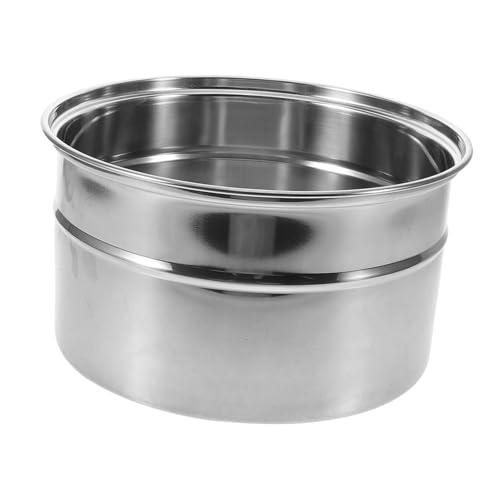 TOPPERFUN Liner-zubehör Kommerziell Wärmer Büfett Dampfgarer Zum Kochen Servierschalen Mit Griffen Servieren Kleine Schüssel Mit Deckel Kochen Im Tomatentopf Testsieb Rostfreier Stahl Silber von TOPPERFUN