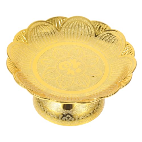 TOPPERFUN Lotus-opferteller Für Tempel Buddhistische Obstteller Deko-opferteller Mit Erhöhten Rändern Tribut-obstteller Für Opfer Snack-dessertteller Aus Lotus-opferschale von TOPPERFUN