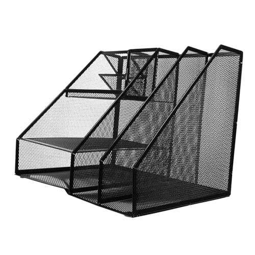 TOPPERFUN Metall Mesh Dokumentenhalter mit Fächern Vielseitiger Schreibtisch Organizer mit Stiftablage für Büro und Zuhause und Geräumig TOPPERFUN Metall Mesh Dokumentenhalter mit Fächern Vielseitiger Schreibtisch Organizer mit Stiftablage für Büro und Zuhause und Geräumig von TOPPERFUN