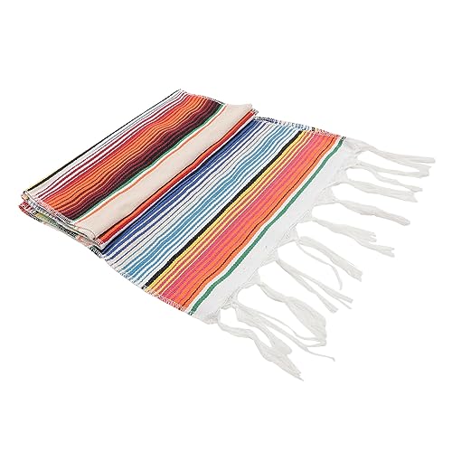 TOPPERFUN Mexikanischer Tischläufer Wiederverwendbare Tischdecke mit Klassischen Streifen für Partys Heimdekoration und Vielseitig von TOPPERFUN
