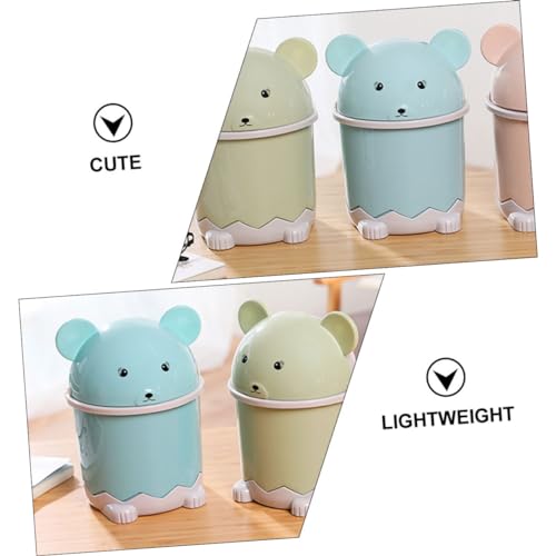 TOPPERFUN Mini Cartoon Mülleimer mit Deckel Kompakter Desktop Abfallbehälter aus Robustem Kunststoff Süßer Kleiner Papierkorb für Küche Wohnzimmer Büro und Bad Platzsparend und Leicht zu TOPPERFUN Mini Cartoon Mülleimer mit Deckel Kompakter Desktop Abfallbehälter aus Robustem Kunststoff Süßer Kleiner Papierkorb für Küche Wohnzimmer Büro und Bad Platzsparend und Leicht zu von TOPPERFUN