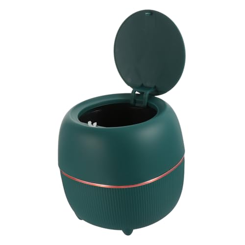 TOPPERFUN Mini Tisch mülleimer mit Klappbarem Deckel Kompakter Desktop abfalleimer und Organizer für Kosmetik Büro und Haushalt Stabiles Material Platzsparend Peacock Grün TOPPERFUN Mini Tisch mülleimer mit Klappbarem Deckel Kompakter Desktop abfalleimer und Organizer für Kosmetik Büro und Haushalt Stabiles Material Platzsparend Peacock Grün von TOPPERFUN