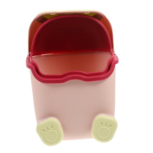 TOPPERFUN Mini Tischmülleimer mit Deckel Kompakter Abfallbehälter für Büro Schlafzimmer Wohnzimmer Multifunktionaler Müllcontainer Platzsparend Geruchsneutral von TOPPERFUN