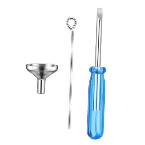 TOPPERFUN Mini Trichter Set aus Edelstahl für Urnenfüllung Cremation Schmuck Aschefüllhilfe mit Schraubendreher Kompakt Leicht für Kleine Urnen und Parfümfüllung von TOPPERFUN