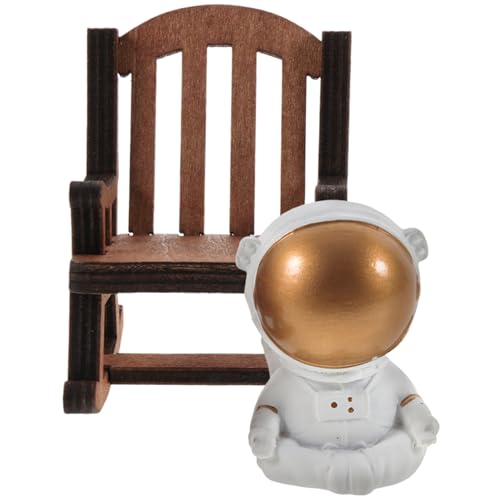 TOPPERFUN Miniatur Astronaut Figurine Sitzend Schaukelstuhl Niedliche Deko für Wohnzimmer Büro und Regal Einzigartiges für Weltraumfans Tisch und Fenstersims Ornament TOPPERFUN Miniatur Astronaut Figurine Sitzend Schaukelstuhl Niedliche Deko für Wohnzimmer Büro und Regal Einzigartiges für Weltraumfans Tisch und Fenstersims Ornament von TOPPERFUN