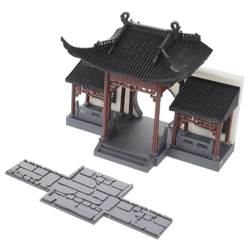 TOPPERFUN Miniaturüberdachte Tür Dekoration Chinesischer Stil Landschaftsornament Für Bonsai Mikro-landschaftsdesign Handwerkskunst Für Innen Außendekoration von TOPPERFUN