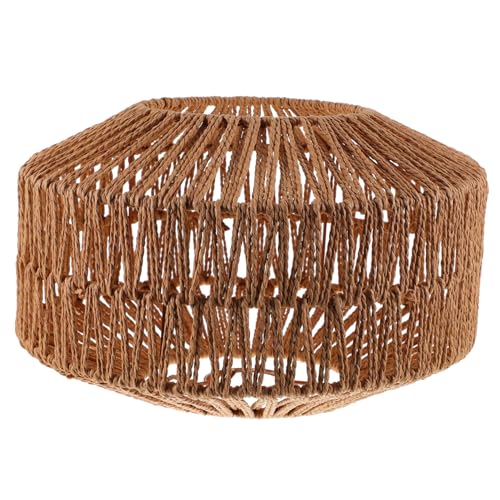 TOPPERFUN Moderner Papier woven Lampenschirm Retro stil Dekorativer Kronleuchter Lichtschutz für Hotel Flur Wohnzimmer Höhe Augenfreundlich Warmes Lichtgefühl von TOPPERFUN