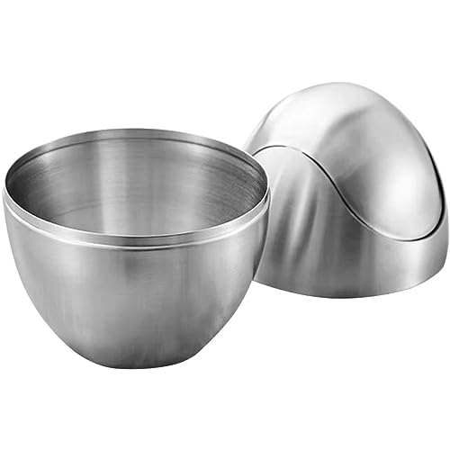 TOPPERFUN Mülleimer Eiform mit Deckel Tischmüllbehälter für Küche Bad und Büro Platzsparend und Langlebig für Kleine Räume TOPPERFUN Mülleimer Eiform mit Deckel Tischmüllbehälter für Küche Bad und Büro Platzsparend und Langlebig für Kleine Räume von TOPPERFUN