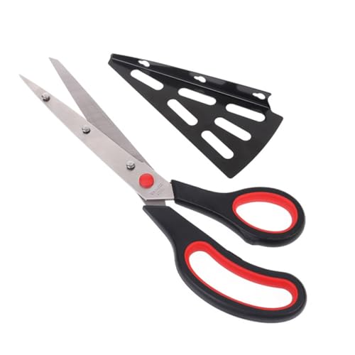 TOPPERFUN Multifunktionale Schaufelschere Pizzaschneider Schere Pizza-siccors Pizza Spatel Rot von TOPPERFUN