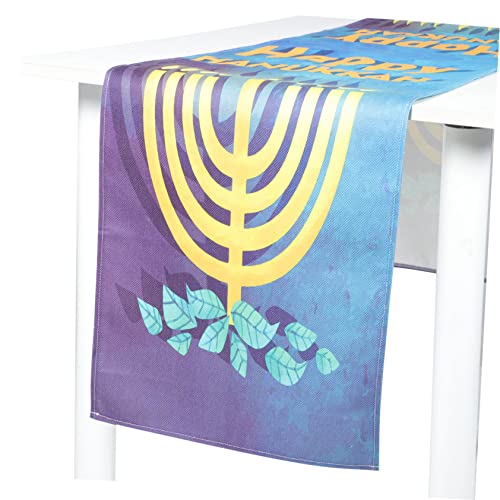 TOPPERFUN Multifunktionale Tischdecke für Feiertage Hanukkah Tischläufer Esszimmer und Festliche Anlässe von TOPPERFUN