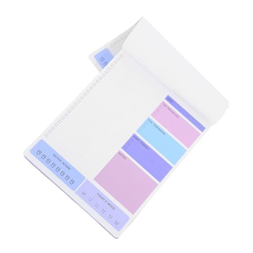 TOPPERFUN Notizbuch Pläne Abreißnotizblock zeitmanagement organisieren Notizheft Notizblöcke für die Arbeit Notizblock süß Notizblock zur Gewohnheitsverfolgung Zeitplan Buch Papier Violett von TOPPERFUN