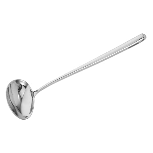 TOPPERFUN Öllöffel mit langem Griff groß Kochen Tülle Multifunktion gießen Niesellöffel kleine Schöpfkelle für Soße Sauce Löffel Schöpfkellen zum Servieren Schöpflöffel Edelstahl 304 Silber von TOPPERFUN