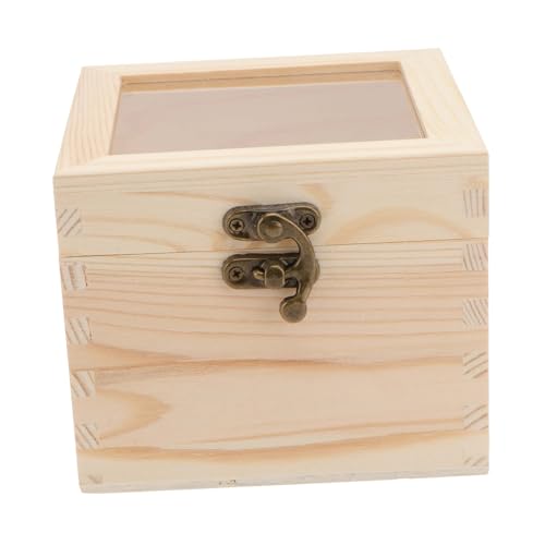TOPPERFUN Organizer Aufbewahrungsbox Holzbox Für Damen Mit Dekorativem Schloss Acryldeckel von TOPPERFUN