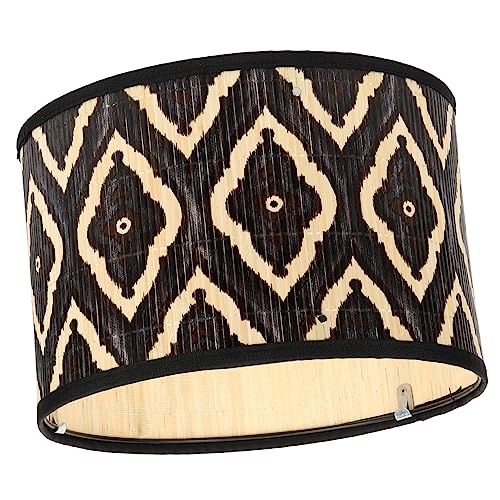 TOPPERFUN Pendelleuchte Lampenschirm aus Dekorativer Handgewebter Lampenschirm für Schlafzimmer und Wohnzimmer Vintage Geometrisches Design Hochwertiges Material Beleuchtung für Zuhause von TOPPERFUN