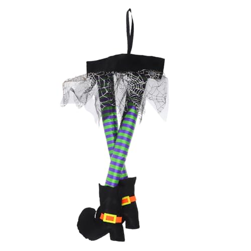 TOPPERFUN Plüschige Hexenbeine mit Schuhen und Spinnennetzen für Gruselige Deko im und Außenbereich für Fenster Türen und Partys TOPPERFUN Plüschige Hexenbeine mit Schuhen und Spinnennetzen für Gruselige Deko im und Außenbereich für Fenster Türen und Partys von TOPPERFUN