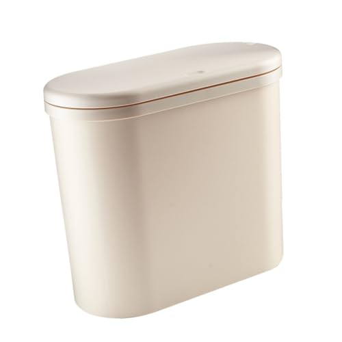 TOPPERFUN Pressbarer Kunststoff abfalleimer mit Elastischem Deckel Quadratischer Praktischer Müllbehälter für Bad und Küche Farblich Sortiert Langlebig und Einfach zu Zufällige Farbe von TOPPERFUN