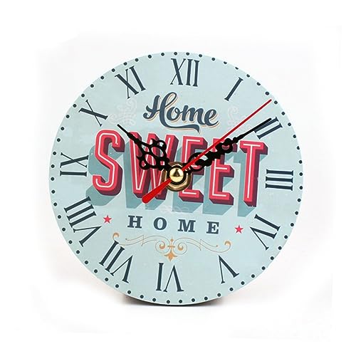 TOPPERFUN Große Schwarze Wanduhr – Kaminsimsuhr Aus Holz Im Vintage-Stil Für Büro Wohnzimmer Schlafzimmerdekoration von TOPPERFUN