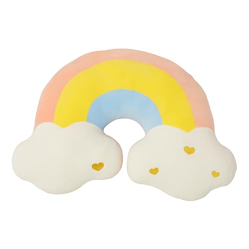 TOPPERFUN Regenbogen- Schlüssel Fälschung Ästhetisch in Regenbogenform Dekoration Knuddelig Geformt Dein Wolke Bett Dekorative Buntes Wurfkissen Bunte Stoff von TOPPERFUN