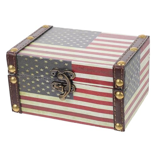 TOPPERFUN Retro Aufbewahrungsbox aus Holz Schatzkiste im Vintage Stil mit US Flaggen Design Multifunktionale Box für Schmuck Süßigkeiten und Kleine Gegenstände Hochwertiges Material Robust TOPPERFUN Retro Aufbewahrungsbox aus Holz Schatzkiste im Vintage Stil mit US Flaggen Design Multifunktionale Box für Schmuck Süßigkeiten und Kleine Gegenstände Hochwertiges Material Robust von TOPPERFUN