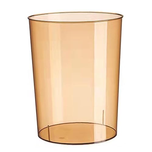 TOPPERFUN Runder Transparenter Mülleimer Eleganter Abfallbehälter Für Badezimmer Und Büro Aus Hochwertigem Pet Material Vielseitig Einsetzbar Desktop Mülleimer von TOPPERFUN